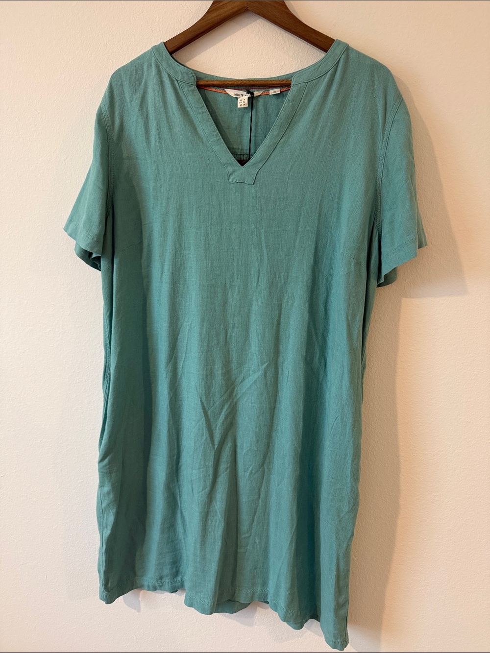 White Stuff mid teal shift dress 14